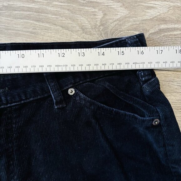 Vintage Levis Orange Tab Corduroy Pants Womens 32 Black Y2K Straight High Rise - Picture 3 of 16